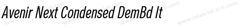 Avenir Next Condensed DemBd Ita字体转换